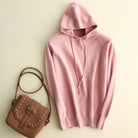 Lightweight soft knit Serena hoodie with relaxed fit and adjustable drawstrings by Lumina Wear, perfect for casual wear.