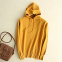 Lightweight soft knit hoodie with adjustable drawstrings from Lumina Wear, featuring a relaxed fit and casual style.