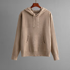 Lumina Wear Serena ribbed stretch cotton blend lounge set with drawstring hoodie, comfortable loungewear ensemble.