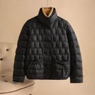 Lumina Wear Sofia insulated women's double-breasted broadcloth jacket, stylish and warm with a tailored fit.