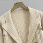 Lumina Wear Sofia textured blazer and skirt set with metallic accents, stylish women's suits and blazers for a sophisticated look.