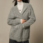Lumina Wear Sofia women's loose fit cardigan sweater, ultra-soft breathable fabric, shown in a relaxed, draped style.