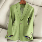 Lightweight women's blazer by Lumina Wear, Valentina classic blazer with one-button closure and tailored fit.