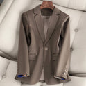 Valentina Lumina Wear lightweight classic blazer with one-button closure, tailored fit, and sleek design.