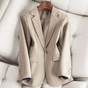 Lightweight Valentina blazer by Lumina Wear featuring a classic design with a single-button closure and tailored fit.