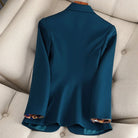 Lightweight Valentina classic blazer for women by Lumina Wear, featuring a one-button closure and tailored fit.