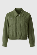 Elegant green Lumina Wear Victoria bomber jacket with timeless style, featuring a sleek design and classic fit.