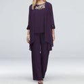 Elegant spring three-piece pant set by Lumina Wear featuring stylish, versatile design and comfortable fit in a light, sophisticated look.