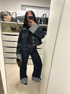 Lumina Wear Victoria women's tailored cropped jacket and pants set with modern silhouette, stylish and coordinated outfit.