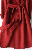Elegant women's Virginia wool coat by Lumina Wear featuring an A-line silhouette and belted design, perfect for stylish warmth.