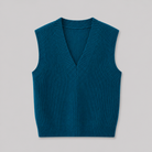 Zaneta | Lightweight V-Neck Sweater Vest with Ribbed Trims - Lumina 4