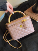 Lumina Wear Alice quilted crossbody handbag with adjustable strap, white trendy handbag for casual and stylish look.