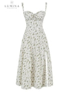 Elegant yellow waist dress by Lumina Vancouver, perfect for wedding guests, featuring a flattering and chic design.