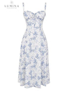 Yellow Alina waist dress by Lumina Vancouver, elegant and flattering wedding guest dress styled for sophistication.