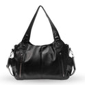 Lumina Wear Aliona black backpack with multiple compartments, stylish school bag for students, versatile and functional.