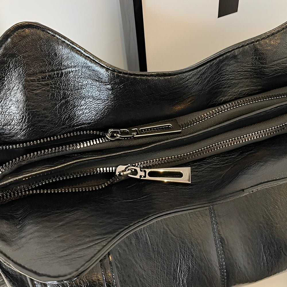 Lumina Wear Aliona black school backpack with multiple compartments and adjustable straps, stylish and versatile for students.