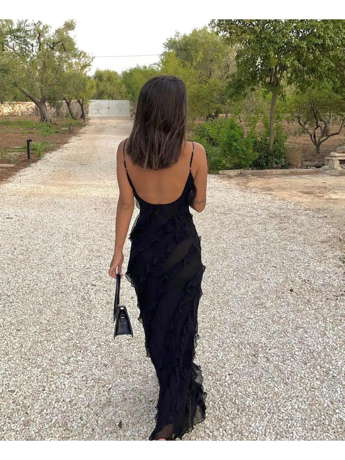 Aliza | Ruffled Maxi Dress - Lumina Vancouver