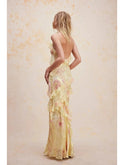 Pink lightweight sleeveless maxi dress by Lumina Wear, shown on a model with flowing fabric and casual summer style.