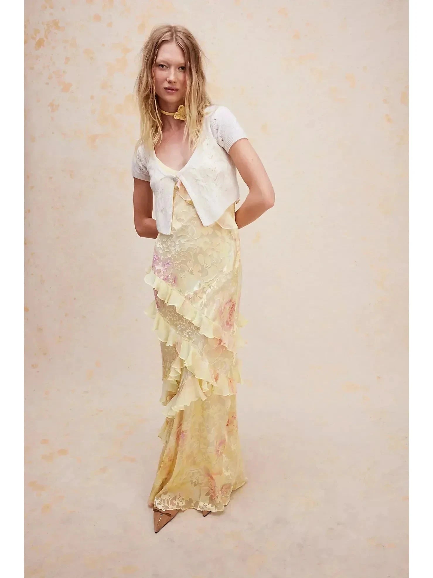 Pink Perrine lightweight sleeveless maxi dress by Lumina Vancouver, flowy fabric with a relaxed fit and elegant style.