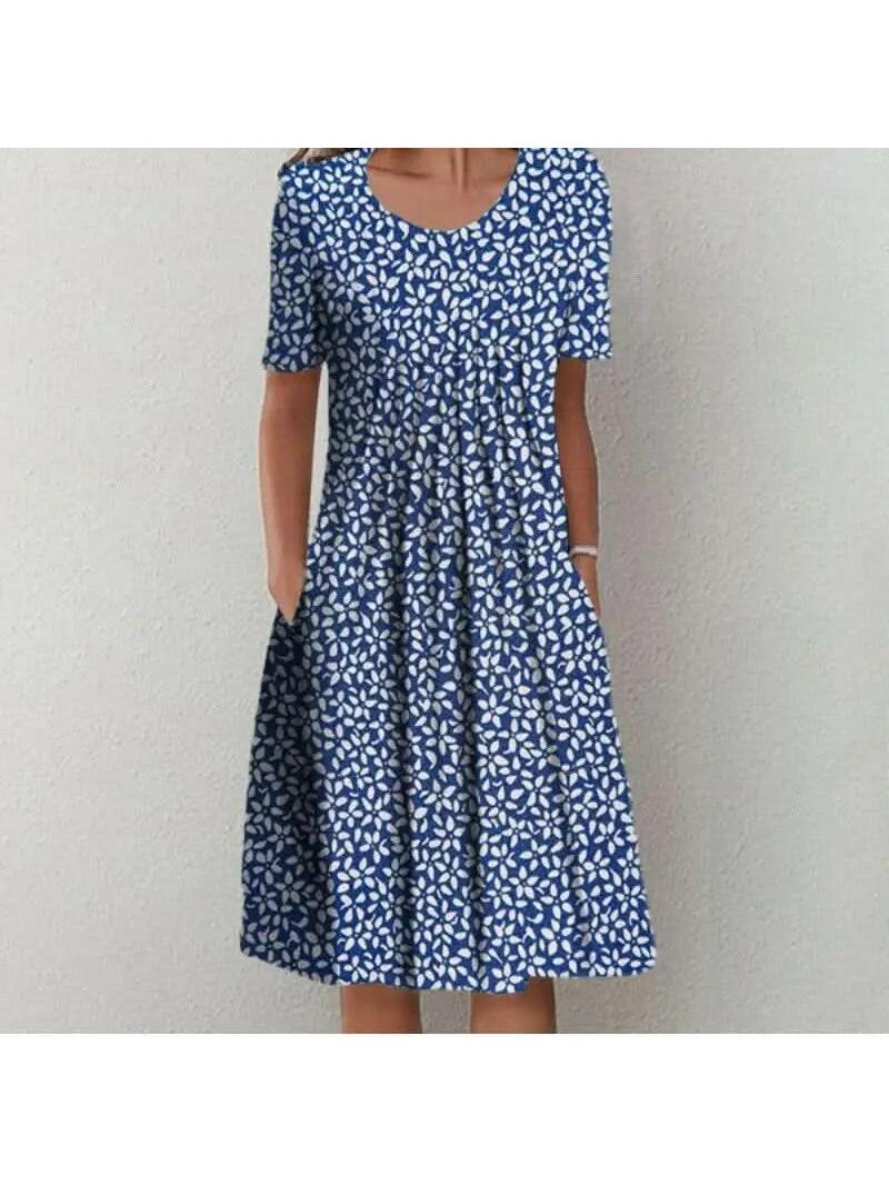 Violette classic printed dress by Lumina Wear featuring a red floral pattern, sleeveless design, and knee-length fit.