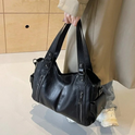 Elegant black shoulder handbag by Lumina Wear featuring functional design and spacious interior for versatile style.