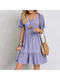 Brown Amy casual summer dress by Lumina Wear, lightweight fabric, sleeveless design, perfect for warm weather.