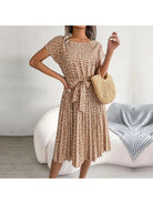 Anabelle™ - Floral Pleated Midi Dress