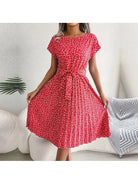 Anabelle™ - Floral Pleated Midi Dress