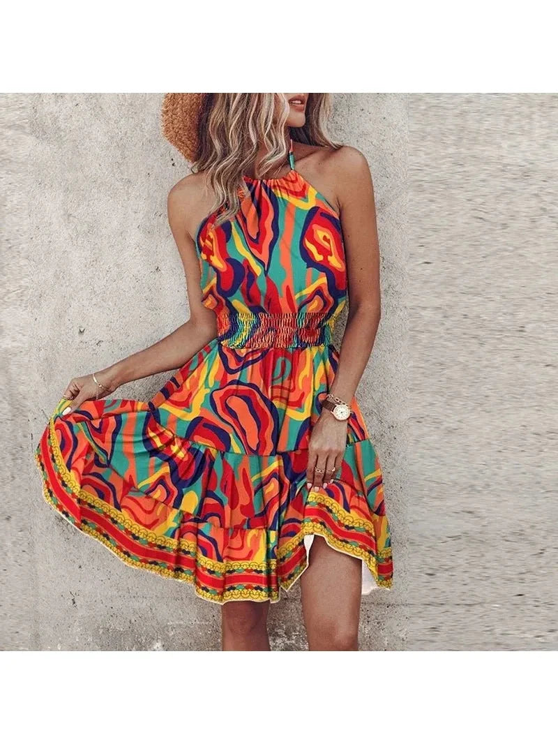 Angela™ - Chic Halter Dress