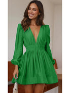 Aria | Mini Dress with Deep V-Neck - Lumina - Lumina Vancouver