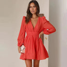Aria | Mini Dress with Deep V-Neck - Lumina - Lumina Vancouver