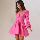 Aria | Mini Dress with Deep V-Neck - Lumina - Lumina Vancouver