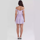 Aria | Off Shoulder Mini Dress Bow Front - Lumina - Lumina Vancouver