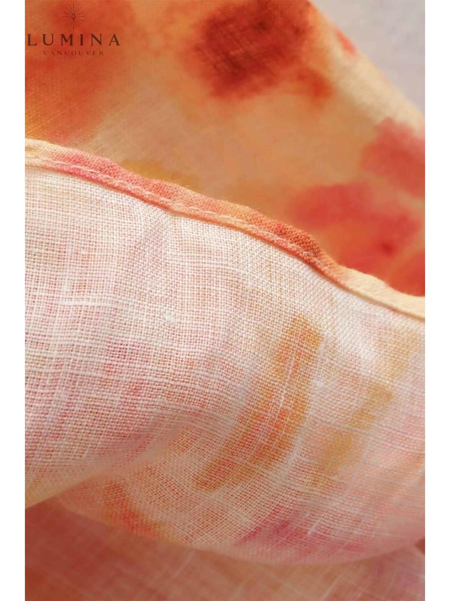 Orange floral ruffle dress by Lumina Wear, Ariella style for girls aged 4-6, perfect for holiday vibes.