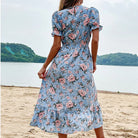 Astra Floral Print Midi | Midi Dress - Lumina - Lumina Vancouver