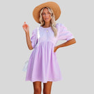 Lumina Vancouver Lempi Celeste Moonshadow short dress in orange, mini dress style with celestial moonshadow design.