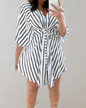 Orange Lumina Wear Aurora kaftan mini dress with V-neck, lightweight and breezy for stylish summer wear.