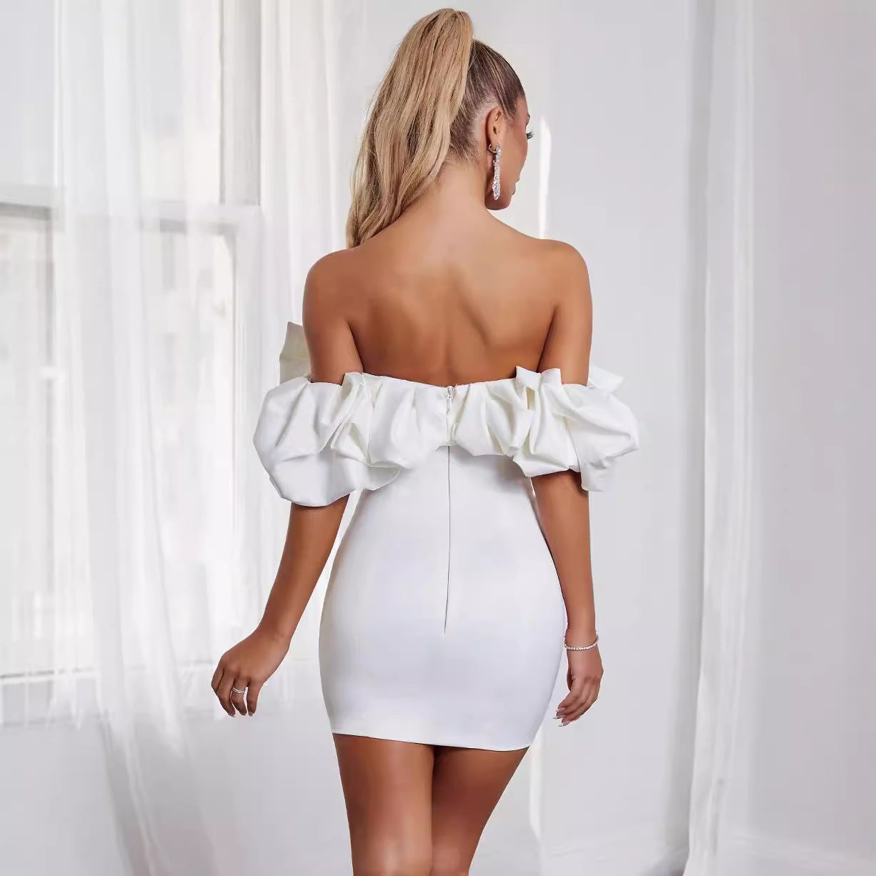 Aurora | Off Shoulder Mini Dress - Lumina - Lumina Vancouver