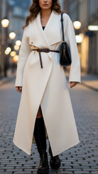 Aurora | Structured Draped Collar Wool Coat - Lumina Vancouver - Lumina Vancouver
