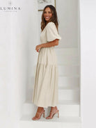 Avalon - Dress with Puff Sleeves - Lumina Vancouver
