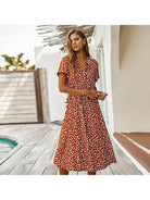 Lumina Vancouver Ayesha™ printed summer dress in white, lightweight floral dress perfect for warm weather and casual outings.