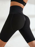 Black Lumina Vancouver sports bra and bicycle shorts bundle, quick-drying yoga bras for active wear and comfortable workout support.