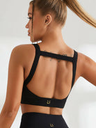 Black Lumina Vancouver sports bra from the Beauty Back Quick-drying Yoga Bras collection, featuring a supportive design for active wear.