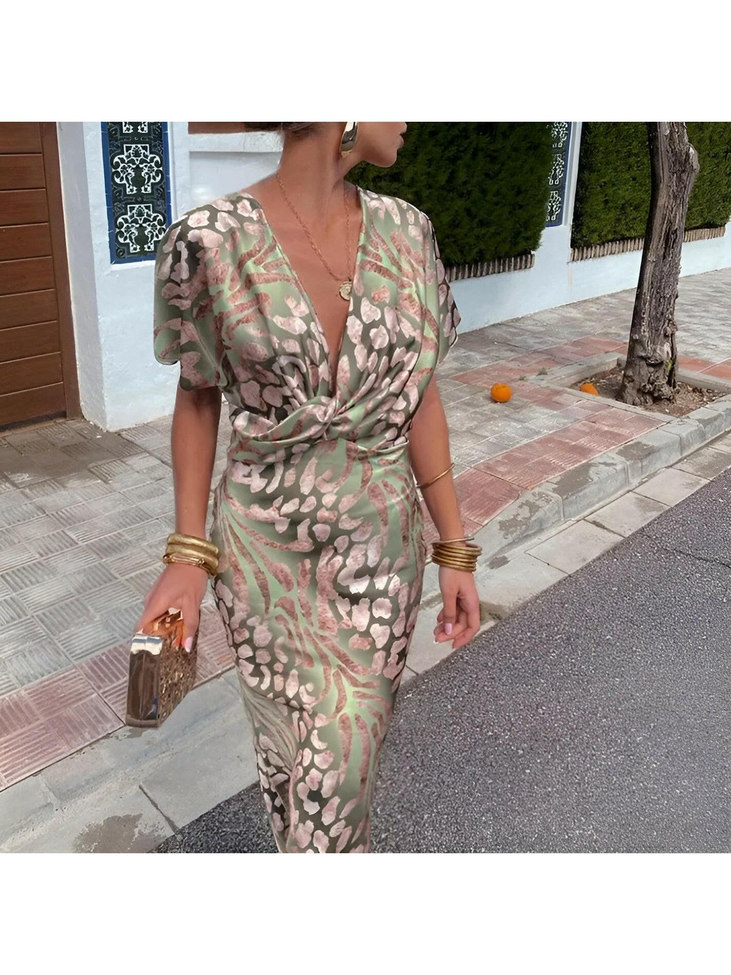 Elegant Cara™ Classy Long Dress by Lumina Vancouver, displayed on a model with flowing fabric and stylish design.