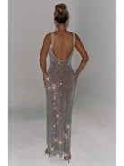 Lumina Vancouver Catherine Sparkling Maxi Dress showcasing elegant sequined fabric and flowing silhouette for special occasions.