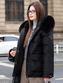 Lumina Wear Chloe utility parka jacket with faux-fur collar in khaki, featuring a stylish coat design and functional details.