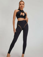 Black Cross Super Lift sports bra by Lumina Vancouver with a supportive, cross-back design for active wear.