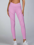 Pink Lumina Vancouver sports bra with cutout tailoring and supportive design, ideal for active workouts and athletic wear.