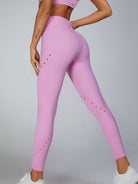 Pink Lumina Vancouver Cutout Tailoring Sports Bra with stylish cutout design for comfortable support during workouts.