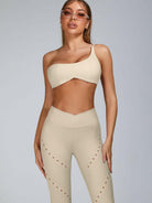 Pink Lumina Vancouver sports bra with cutout tailoring, featuring a sleek design for activewear and workout comfort.